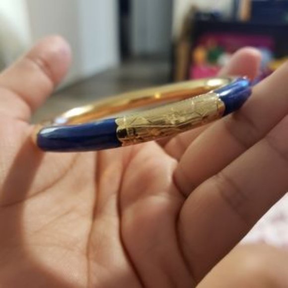 14k gold lapis bracelet - Picture 10 of 11